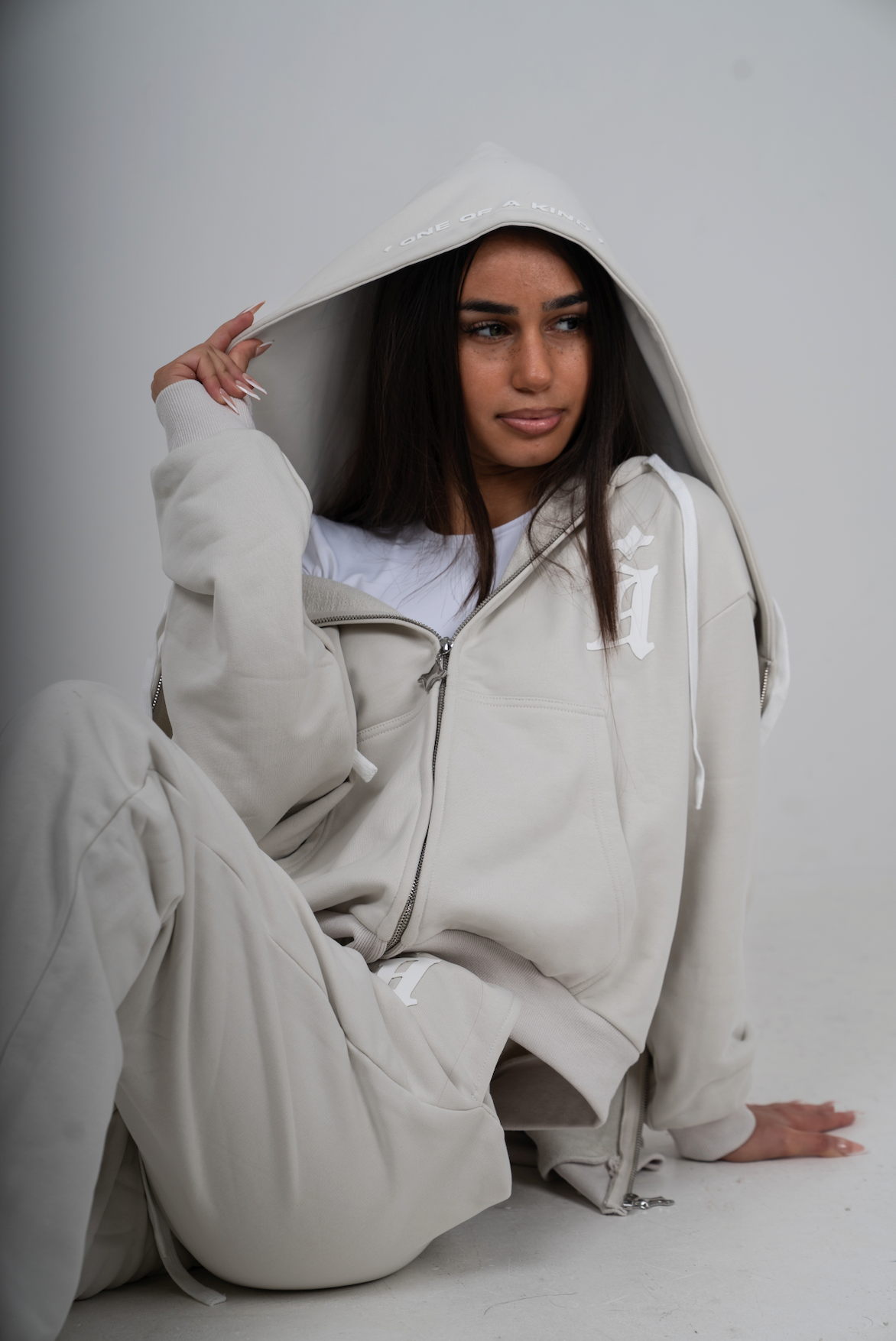 ONE OF A KIND HOODIE - BEIGE